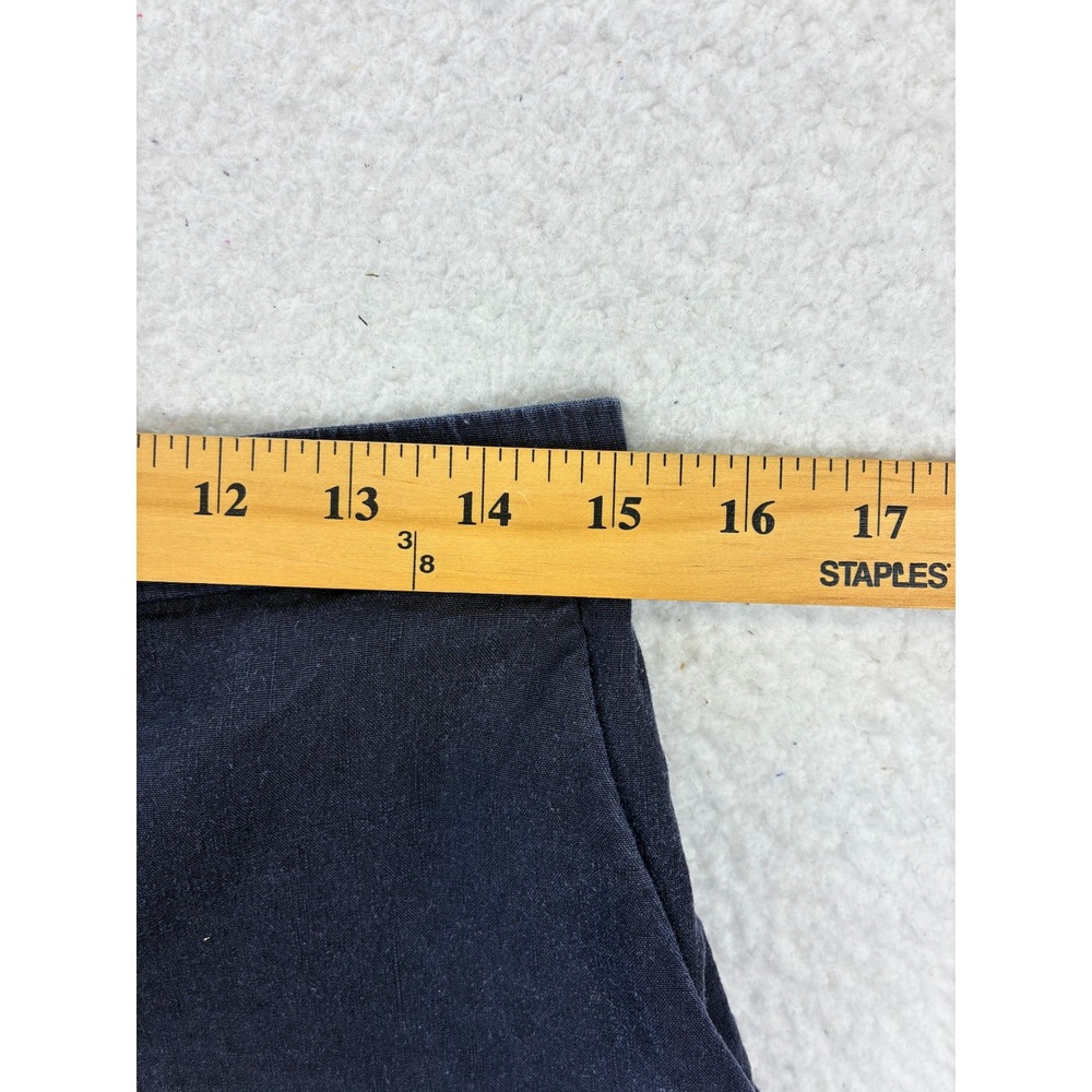 Theory Linen Shorts Pull On Women's 10 Navy Yellow Casual Summer Lot 2 Flaw - Picture 9 of 16
